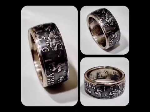 ვერცხლის ბეჭდები მონეტებიდან . Coin ring making . Кольца из монет . TEL : +995 574 408 482